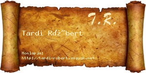 Tardi Róbert névjegykártya