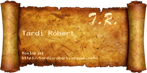 Tardi Róbert névjegykártya